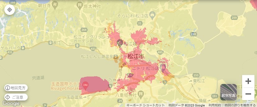 松江市の対応エリア