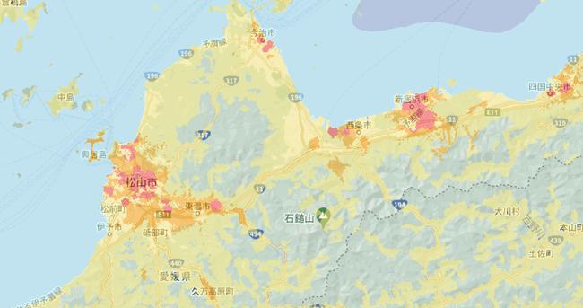 WiMAXの対応エリア