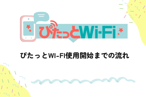 ぴたっとWi-Fi使用開始までの流れ