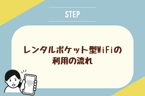 レンタルポケット型WiFi利用の流れ