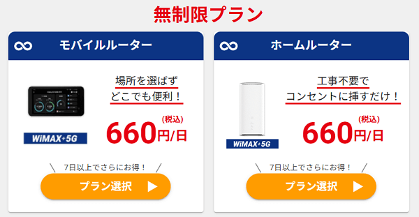 WiFi東京 無制限モバイル・プラン