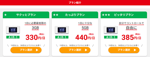 WiFi東京 サクッとプラン
